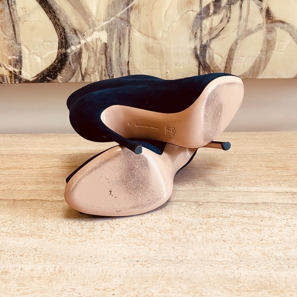 Gianvito Rossi Suede Peep Toe Heels 6.5 - Picture 6 of 6